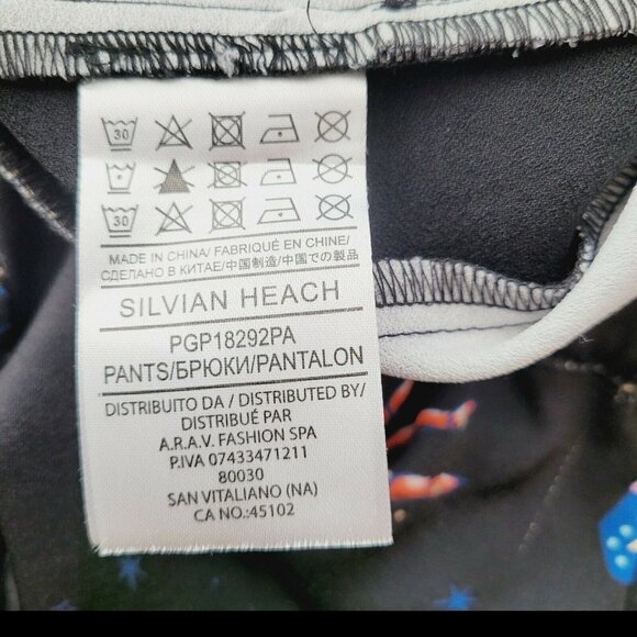 Silvian Heach Astrology Theme Elastic Waist Straight Leg Pants Size X-Small - Picture 7 of 11